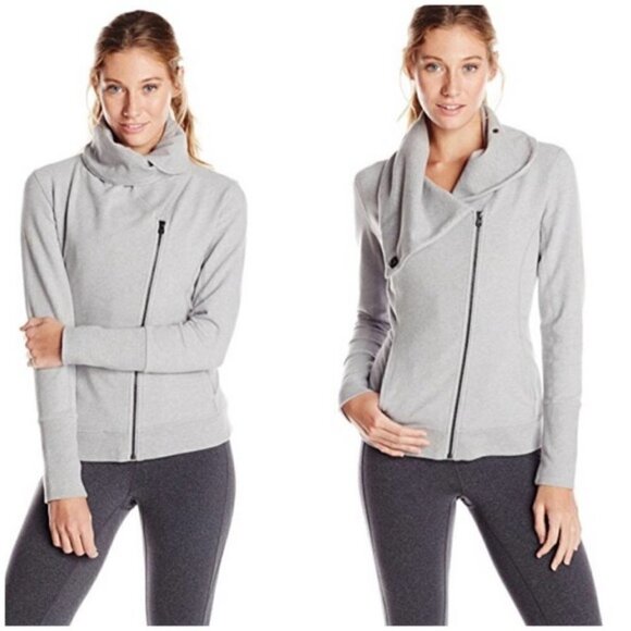 Lucy Gray Hatha Asymmetrical Zip Athletic Jacket, size XS - Picture 1 of 15
